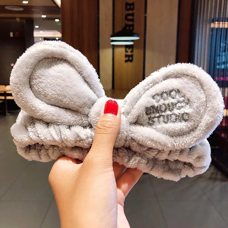 🎀 Soft Coral Fleece Bow Headband 🎀