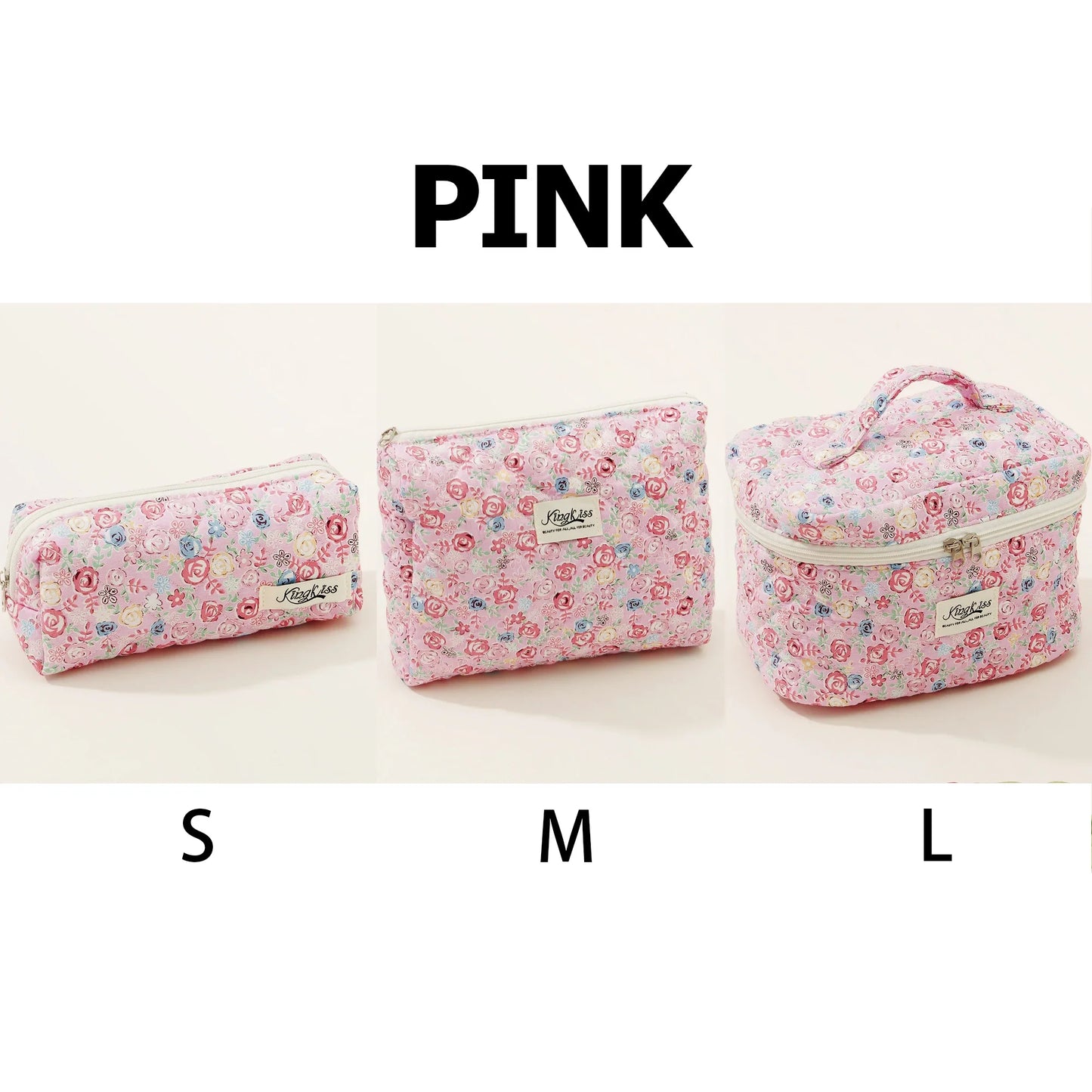 ✨ Cute Quilted Cotton Makeup Bag ✨