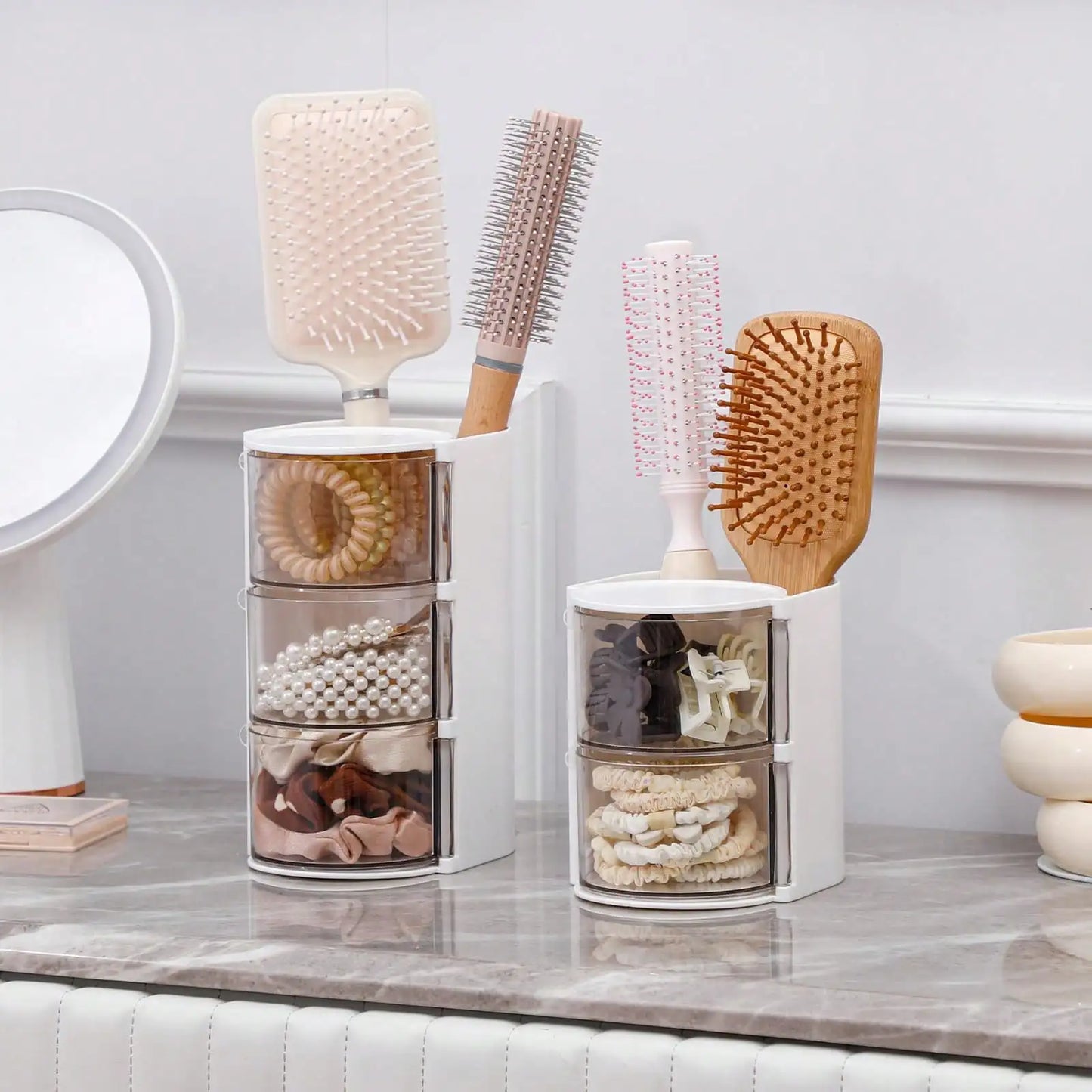 💎 Rotatable Hair Accessories & Jewelry Organizer 💎