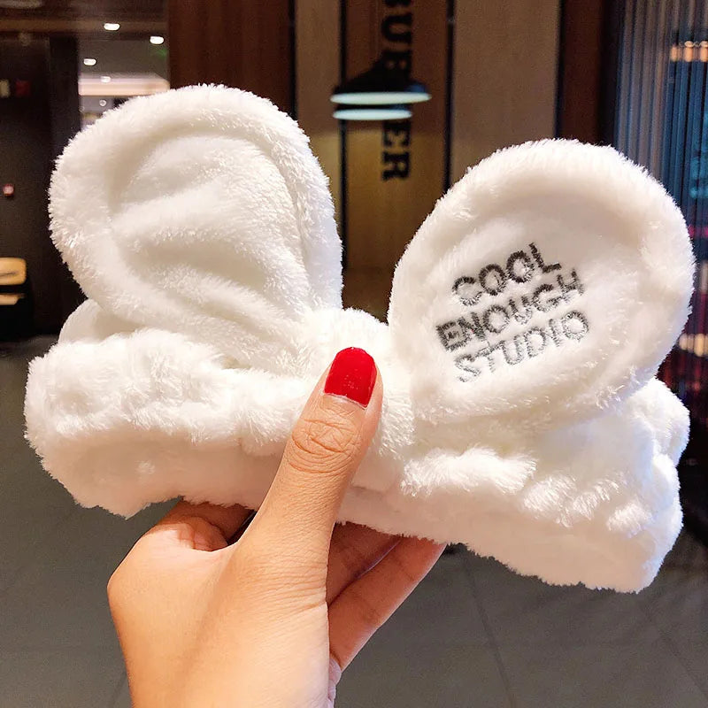 🎀 Soft Coral Fleece Bow Headband 🎀