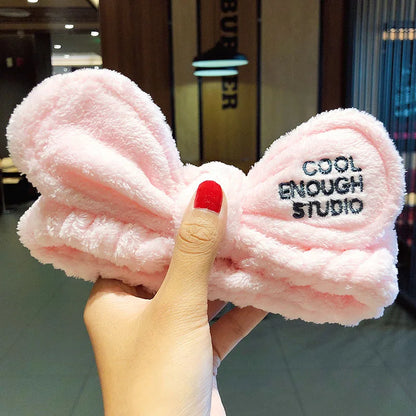 🎀 Soft Coral Fleece Bow Headband 🎀