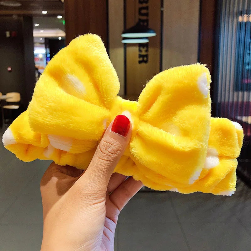 🎀 Soft Coral Fleece Bow Headband 🎀