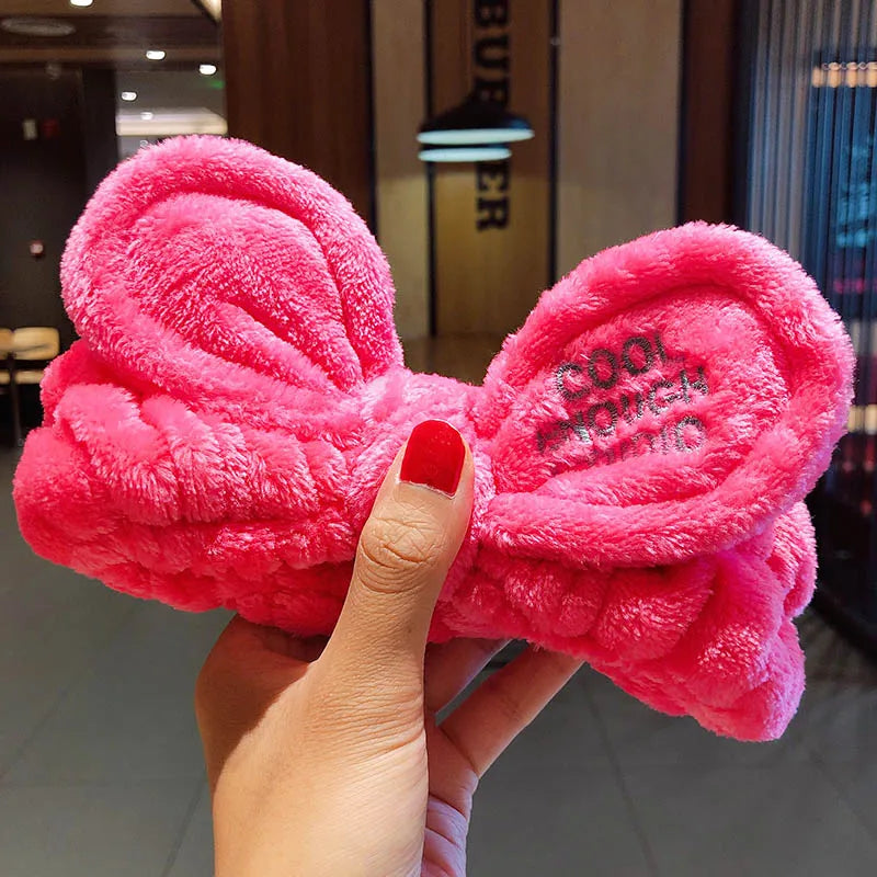🎀 Soft Coral Fleece Bow Headband 🎀