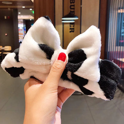 🎀 Soft Coral Fleece Bow Headband 🎀