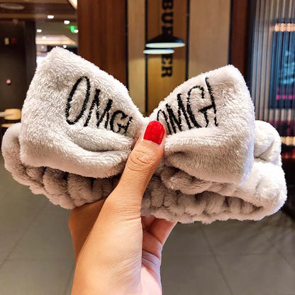 🎀 Soft Coral Fleece Bow Headband 🎀