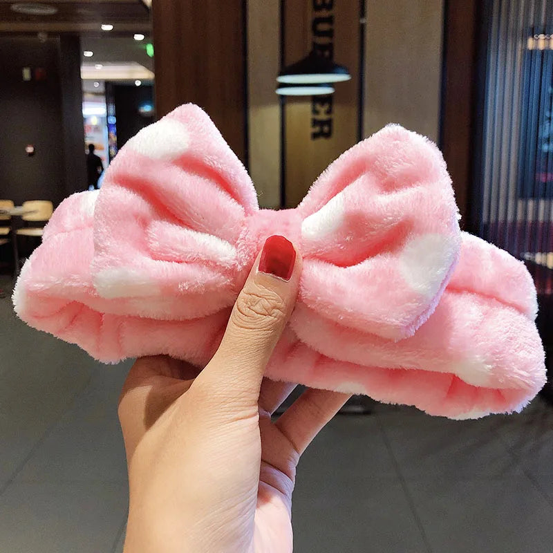 🎀 Soft Coral Fleece Bow Headband 🎀