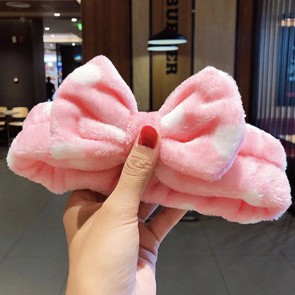 🎀 Soft Coral Fleece Bow Headband 🎀