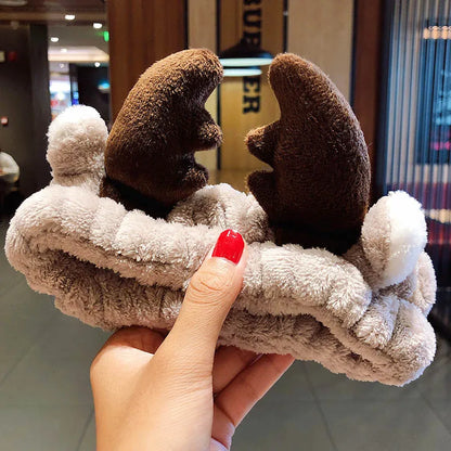 🎀 Soft Coral Fleece Bow Headband 🎀