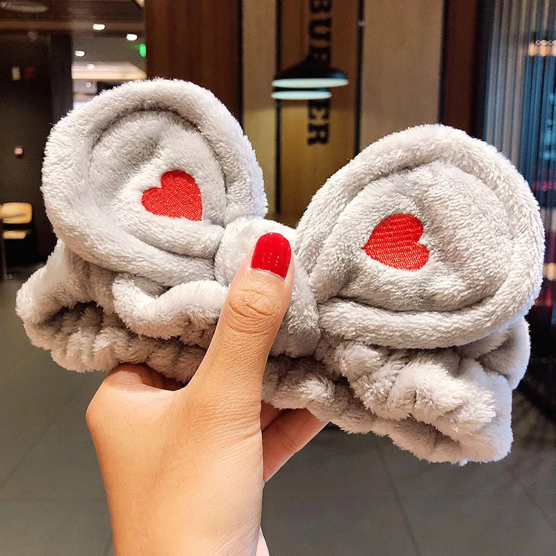 🎀 Soft Coral Fleece Bow Headband 🎀