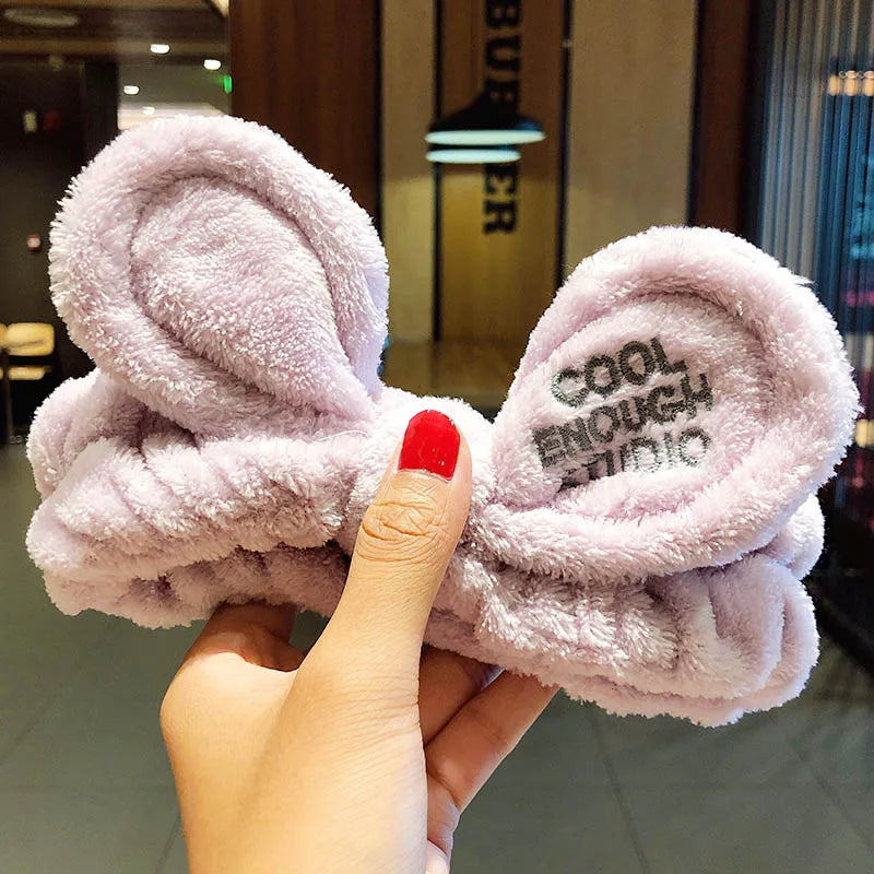 🎀 Soft Coral Fleece Bow Headband 🎀