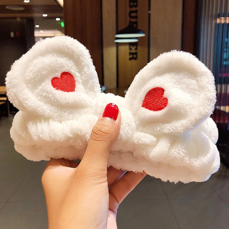 🎀 Soft Coral Fleece Bow Headband 🎀