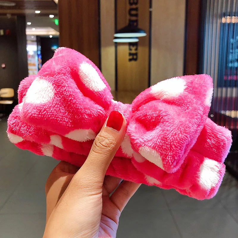 🎀 Soft Coral Fleece Bow Headband 🎀