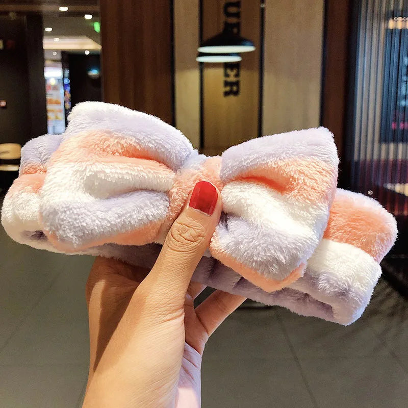 🎀 Soft Coral Fleece Bow Headband 🎀