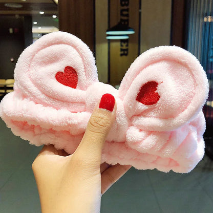 🎀 Soft Coral Fleece Bow Headband 🎀