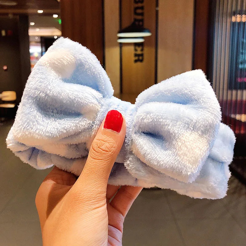 🎀 Soft Coral Fleece Bow Headband 🎀