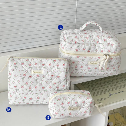 ✨ Cute Quilted Cotton Makeup Bag ✨