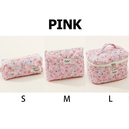✨ Cute Quilted Cotton Makeup Bag ✨