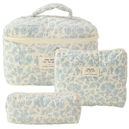 ✨ Cute Quilted Cotton Makeup Bag ✨